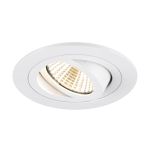 SLV New Tria 75 Spot Aluminium White Round 8.3W 750lm 38D - 930 Warm White | Cutout 75mm -  Best Colour Rendering - Dimmable 