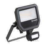 Ledvance LED Floodlight Aluminium Black 17W 2400lm 100D - 840 Cool White | IP65 - Motion And Light Sensor - Symmetrical