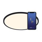 Nordlux Oja Smart 42 Ceiling Light Metal Black 20W 2300lm - 827-865 Tunable White | 424mm - Wifi and Bluetooth Dimmable