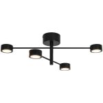 Nordlux Clyde Ceiling Light 4-Rail Metal Black 14W 1100lm - 827 Extra Warm White | 3-Step Dimmable