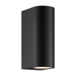 Nordlux Dion Wall Light Aluminium Black Up & Down | Suitable for 2x GU10