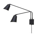 It's about RoMi Wall Light Bremen Iron Black | Suitable for 2x E27 