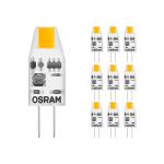 Multipack 10x Osram LED Pin Micro Capsule G4 1W 100lm - 827 Extra Warm White | Replaces 10W