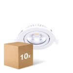 Multipack 10x Noxion LED Adjustable Slim Spot White Round 6W 520lm 60D - 927 Extra Warm White | 85mm - IP54 - Dimmable - Best Colour Rendering
