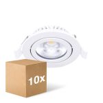 Multipack 10x Noxion LED Adjustable Slim Spot White 6W 550lm - 930 Warm White | Cutout 75mm - IP54 - Best Colour Rendering 