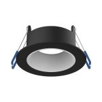 Noxion LED Spot Ares Deep ring Black - With Inner Ring White | Cutout 68mm - incl. GU10 Fitting