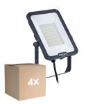 Multipack 4x Philips LED Floodlight Ledinaire BVP167 70W 8400lm 110D - 830-840-865 CCT | IP65 - Symmetrical