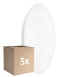 Multipack 5x Ledvance LED Bulkhead Surface CIRCULAR 500 PS Steel White 42W 3500lm - 830 Warm White | IP44