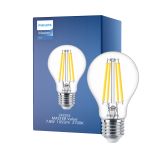 Philips MASTER Value LED Bulb E27 Pear Clear 7.8W 1055lm - 927 Extra Warm White | Best Colour Rendering - Dimmable - Replaces 75W