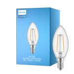 Philips Corepro LED Candle E14 Filament Clear 2W 250lm - 827 Extra Warm White | Replaces 25W