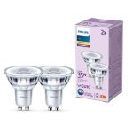 Multipack 2x Philips LED Spot GU10 PAR16 4W 255lm 36D - 827 Extra Warm White