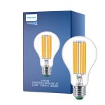 Philips MASTER LED Bulb Ultra Efficient E27 Pear Clear 5.2W 1095lm - 840 Cool White | Replaces 75W