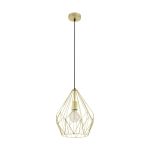 Eglo Pendant Carlton Steel Gold | IP20 - Suitable for 1x E27 