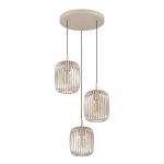 Eglo Pendant Romazzina Steel Sandy | Suitable for 3x E27