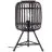 Brilliant Table Lamp Woodrow Metal Bamboo Black Wood | Suitable for 1x E27