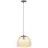 Brilliant Kaizen Pendant Glass Pendant Metal Black Beige | 350mm - Suitable for 1x E27