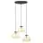 Brilliant Kaizen Pendant Glass Pendant Metal Black Beige | 400mm - Suitable for 3x E27