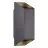 Nordlux Nico Wall Light Aluminium Black Up & Down | IP54 - Suitable for 2x GU10