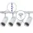 Complete Set 1-Phase Rail 2 Meter White | incl. 4x Spot + GU10 2700K 3W Dimmable + End Cap, Power Connector and I-Connector