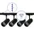 Bright Choice Complete Set 1-Phase Rail 2 Meter Black | incl. 4x Spot + GU10 2700K 3W Dimmable + End Cap, Power Connector and I-Connector