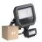 Multipack 4x Ledvance LED Floodlight Aluminium Black 8W 1200lm 100D - 840 Cool White | IP65 - Motion And Light Sensor - Symmetrical