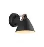 DFTP by Nordlux Strap 15 Wall Light Metal and Leather Black | Suitable for GU10