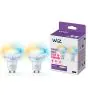 Duopack 2x WiZ Smart LED Spot GU10 PAR16 5W 400lm 36D | Best Colour Rendering - Dimmable - Replaces 50W