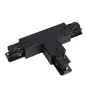 3 phase T-connector V earth left - Black
