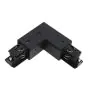 3 phase corner connector 90D V earth intern - Black