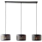 Brilliant Tyas Pendant Metal Black Gold | Suitable for 3x E27