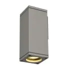 SLV Theo Wall Light Aluminium Grey Square | Outdoor - IP44 - Suitable for 1x GU10 