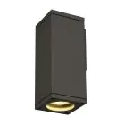 SLV Theo Wall Light Aluminium Grey Square | Outdoor - IP44 - Suitable for 1x GU10 