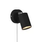 Nordlux Explore Wall Light Metal and Ceramic Black | Suitable for GU10
