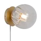 Nordlux Chisell Wall Light Metal and Glass Brass | Suitable for E14