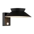 Nordlux Solar Wall Light Justina Metal Black 400lm - 830 Warm White | IP44 - Motion And Light Sensor