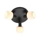 Nordlux Milford Ceiling Light Glass Mini 3-Rondel Black | Suitable for 3x E14