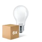 Multipack 6x Philips Corepro LED Bulb E27 Pear Frosted 8.5W 1055lm - 830 Warm White | Replaces 75W