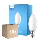 Multipack 10x Philips Corepro LED Candle E14 Frosted 6.5W 806lm - 840 Cool White | Replaces 60W
