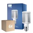 Multipack 6x Philips TrueForce LED E40 HPL Clear 42W 6000lm 360D - 840 Cool White | Replaces 200W