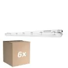 Multipack 6x Ledvance LED Waterproof Batten Damp Proof 58W 8000lm - 865 Daylight | 150cm