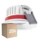 Multipack 20x Ledvance LED  SPOT FIRE RATED Aluminium  8W 640lm 36D - 927 Extra Warm White | Cutout 68mm - IP65 - Best Colour Rendering -  Dimmable