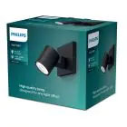 Philips Runner Wall Light Metal Black | Suitable for 1x GU10 