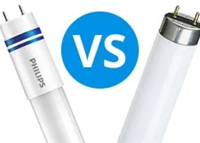 Comparison: LED and fluorescent tube