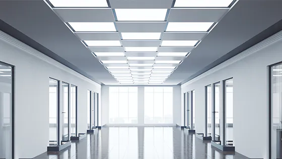 louvre lights in an office building