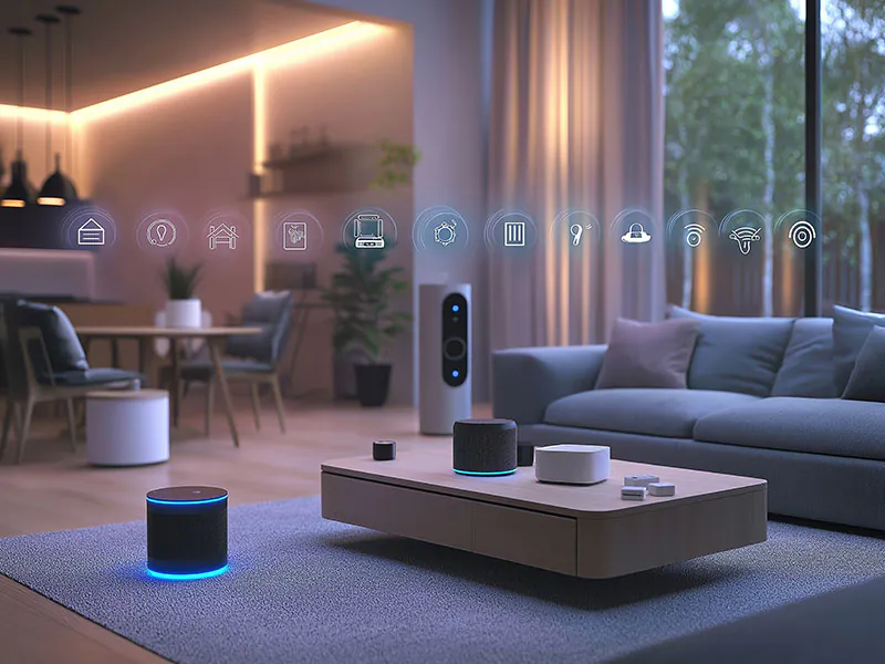 smart lighting device in a loving room